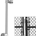 Automatic Gate Closer with Heavy Duty Steel Bar, Self Closing Gate Hinges Ideal for Metal Gate in The Outdoors Like in The Backyard, for Dog Fence, Pool gate (Sliver)