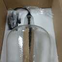 Glass Pendant Light Modern Black 1 Light Single Dome Pendant Lighting Fixtures for Kitchen Island Dining Room Hallway, Wide 10 Inch, E26, UL Listed