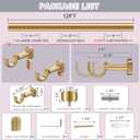 Heavy Duty Curtain Rods,1 1/4" Large Diameter Premium Nonadjustable Curtain Rod, 8' Custom Window Treatment Rods with Durable Aluminum Brackets and End Caps, Gold Finish