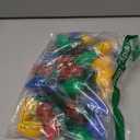 QZYL 4 Pcs Christmas Necklace, 9 LED Bulbs Christmas Light Up Necklace Bulk with 3 Flash Modes, Colorful Xmas Accessories for Women and Suitable for Xmas New Year Party Favor Accessories Decor