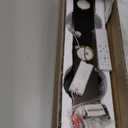 Garwarm Modern Ceiling Light Track Lighting, 47 Inch Dimmable LED Kitchen Ceiling Light Fixture with Remote 6-Light LED Chandelier for Bedroom Dining Room 30W Black