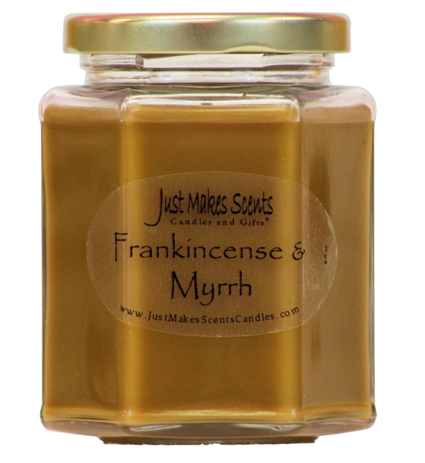 Frankincense & Myrrh Scented Blended Soy Candle (8 oz)