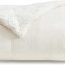 Bedsure GentleSoft Sherpa Fleece Twin Size Blanket for Couch, Non-Heated, Thick and Warm Throw for Women and Men, Soft Fuzzy Plush Twin Blanket for Spring, Cream, 60x80 Inches