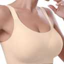 Seamless Bras for Women Full Coverage No Underwire Scalloped Push Up Bras Soft Wireless Comfort- 2XL