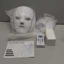 Red Light Photon Facial Mask with Remote Control, 7 Custom Modes with Infrared, Portable with Timer for Home Use