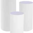 3Pcs Cylinder Pedestal Stand, Pedestal Display Stand, Round Cylinder Tables Dessert Display Stand, White Cylinder Stand for Wedding Baby Shower Birthday Event Decor (3Pcs(23.6" H+29.5" H+35.4" H))