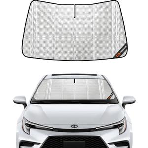 Pigenius Windshield Sun Shade for Toyota Corolla Hatchback 2019-2025, Corolla Sedan 2020-2025. Full Coverage Rearview Mirror Shade for Ultimate Protection
