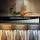 EZVALO 10inch Under Cabinet Lighting, 2500mAh Rechargeable Motion Sensor Lights Indoor with 3 Color Temps, 2 Pack Magnetic Closet Light, 80 LED Dimmable Under Counter Lights for Kitchen, Shelf, Stair (Silver)