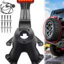 Dasbecan 55397217AJ Spare Tire Holder Bracket Tire Carrier Rack Compatible with Jeep Wrangler JK 2007-2018 68048581AA High Center Mount 3rd Third Brake Light Assembly with Line