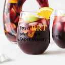 AGMDESIGN I'm A RRT What's Your SuperPower Wine Glass, Funny Respiratory Therapist Gifts for Women Men Nurses Doctors, RRT Thank You Present, Graduation Gifts for Respiratory Tech Colleagues Students, 15oz