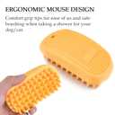 2 x Silicone Dog Grooming Brush Pet Shampoo Bath Brush Anti Skid Soothing Massage Rubber Comb Bath Dog Brush