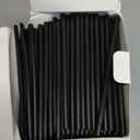 [500 Pcs] 5 Inch Black Drinking Straws - 0.24'' Diameter Disposable Plastic Straw for Coffee and Cocktail, Short Straws for Bar, Cafe, Club, Kitchen, Party, Martini, Margarita and Whiskey
