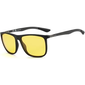ZENOTTIC Square Polarized Sunglasses for Men Ultralight Carbon Fiber Sun Glasses Driving Fishing Golf Sports UV400 Protection
