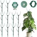 10pack Adjustable Plant Support Pole Stackable Indoor/Outdoor Support Pole with Clamps, Suitable for Supporting Monstera and Climbing Plants, Garden Accessories, Perfect Replacement for Plant Stakes