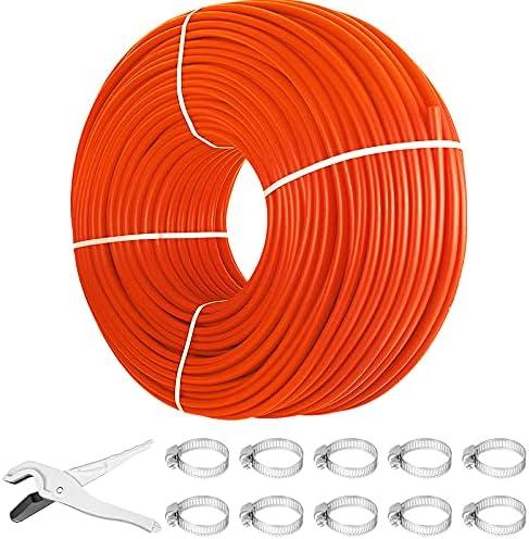 VEVOR Oxygen-Barrier PEX Pipe 1000Ft - 1/2" Radiant Heat Floor Heating Plumbing Tubing for Cold & Hot Water