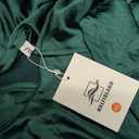Halfisland Womens Summer Satin V Neck Cap Sleeve Backless Maxi Dress Elegant Twist Cut Out Midi Dresses Wedding Guest (Emerald), S
