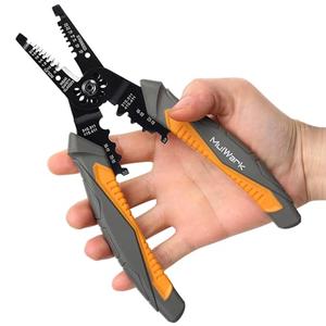 MulWark 3 in 1 Automatic Self Adjusting Wire Stripper/Cutter/Crimper, 8 Inch Multi Pliers For Electrical Wire Stripping, Cable Cutting, Crimping Tool from 8 AWG to 30 AWG, Set of 2 MulWark 3 in 1 Automatic Self Adjusting Wire Stripper/Cutter/Crimper, 8 Inch Multi Pliers For Electrical Wire Stripping, Cable Cutting, Crimping Tool from 8 AWG to 30 AWG, Set of 2