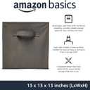 Amazon Basics Collapsible Fabric Storage Cube Bins Organizer with Handles for Organizing, Sturdy, Gray, 13 x 13 x 13 inch, 6-Pack