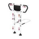 citythere Bed Rails for Elderly Adults Seniors Adjustable Height Foldable Safety Rail with 400 Lbs Capacity Non-Slip Handle, Night Light, Fall Prevention Grab Bar for King Queen Full Twin Beds White