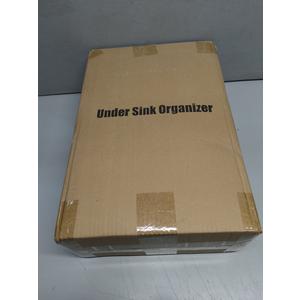 PXRACK 2 PACK Under Sink Organizer, Adjustable Height, 2 Tier Pull Out Under Cabinet Organizer, Thickened Metal Shelf, Slide Out Under Sink Storage for Kitchen Bathroom Cabinet Laundry