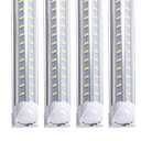 PCS,Linkable LED Shop Lights for Garage,8ft 150W 19000 Lumens 6000K Cold White Cooler Light,Hight Output Tube Light,4 Rows V Shape T8 Integrated 8 Foot Led Bulbs for Warehouse,Plug and Play,