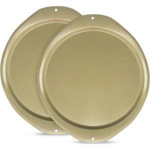 RavisingRidge Pizza Pan - 14 Inch Nonstick Pizza Pan for Oven with Widen Handles for Cooking, Baking, and Grilling - Durable, Even Heating, Long-Lasting Kitchen Cookware (2, Golden)