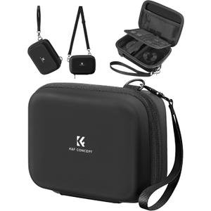 K&F Concept Digital Small Camera Case, Compact Waterproof Small Camera Bag, Lightweight Camera Sling Bag for CCD/Sony DSCW800/DSCW830/Canon PowerShot - Black