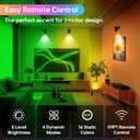 RGBW Spot Lights Indoor, 6W Uplighting 16 Color Changing Uplights Indoor with Remote Control, Plant Spotlight Party Decorative with Base and Stake,1 Pack