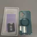 BERFY Magnetic for iPhone 16 Case, [Compatible with Magsafe], with Screen Protector + Camera Lens Protector, [Non-Yellowing] Clear Sparkly Shockproof Hard Phone Case for Women 6.1", Shiny Green