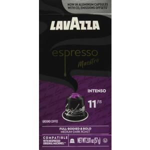 Lavazza Espresso Maestro Intenso Aluminum Capsules Compatible with Nespresso* Original Machines, Medium-Dark Espresso Roast, Arabica and Robusta (60 Capsules) (EXP 10/30/27)