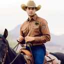 2 x AUGSUN 36pcs Western Iron On Patches Brown Theme Iron on Patches for Boys Western DIY Sew Applique Repair Patch Cute Sew on Patches for Clothing Jacket Jeans Pants Dress Backpack Hats Decorations