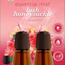 Air Wick Essential Mist Refill, 2 ct, Lush Honeysuckle & Raspberry, Essential Oils Diffuser, Air Freshener
