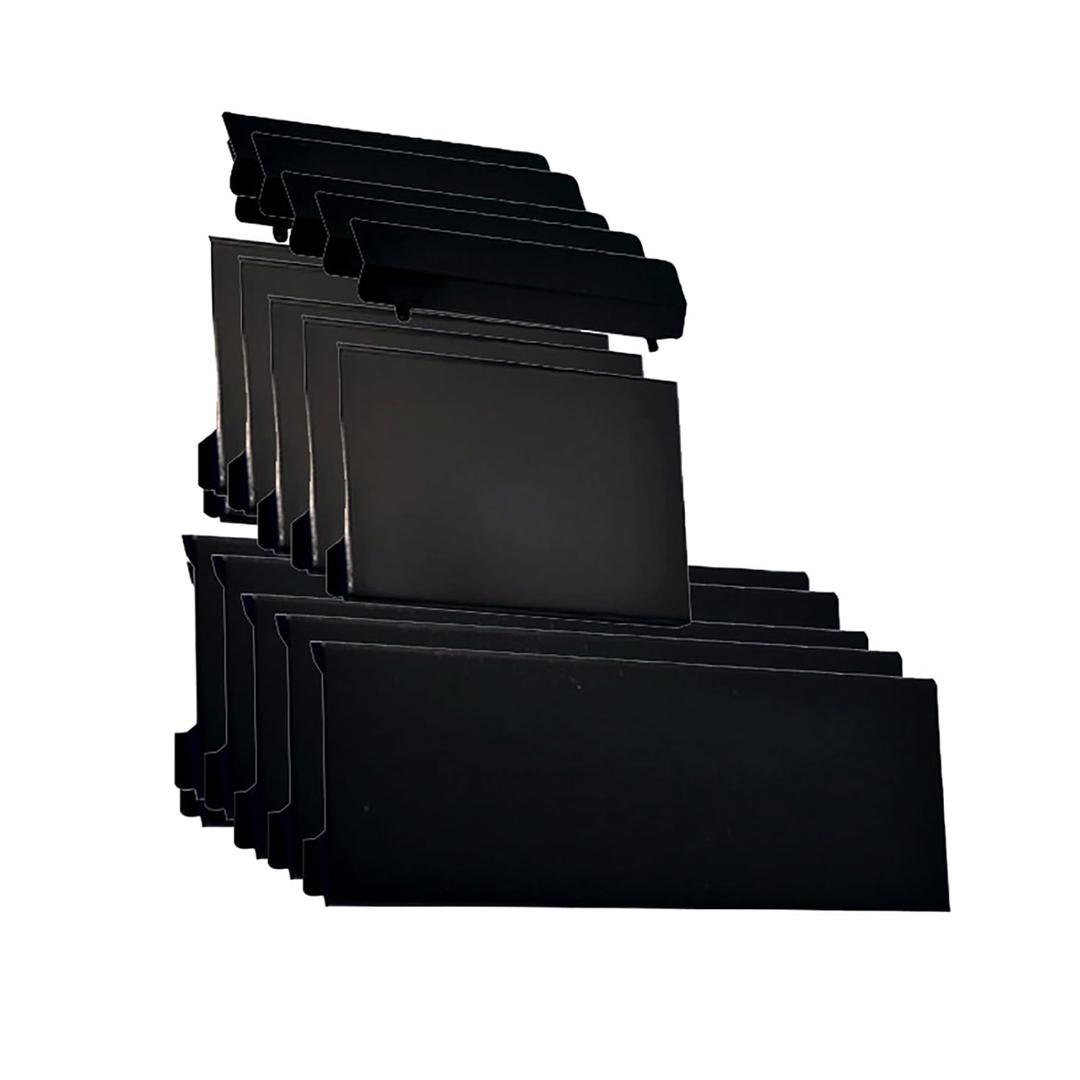 15Pcs Game Console Memory Card Door Slot Cover Lid for Wii Game Console, Memory Card Cover 3 Parts (Black)