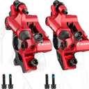 Zoom Hydraulic Disc Brake Calipers: HB-100 MTB Bike Disc Brakes Front & Rear Caliper Set for Mountain, Road Bicycle and E-Bike (Pair)
