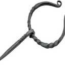 Szco Supplies Medieval Cloak Pin - 3.25" Black Coated Carbon Steel Brooch for Cloaks, Shawls, and Costumes