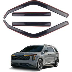 4 Pieces in-Channel Extra Durable Rain Guards Fit for 2022-2026 Kia Carnival,Window Deflectors,Window Visors (Smoke Black)