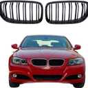 Car Grille Grill Front Kidney Glossy 2 Line Double Slat For B&M&W 3 Series E90 E91 2009 2010 2011 2012 Car Styling