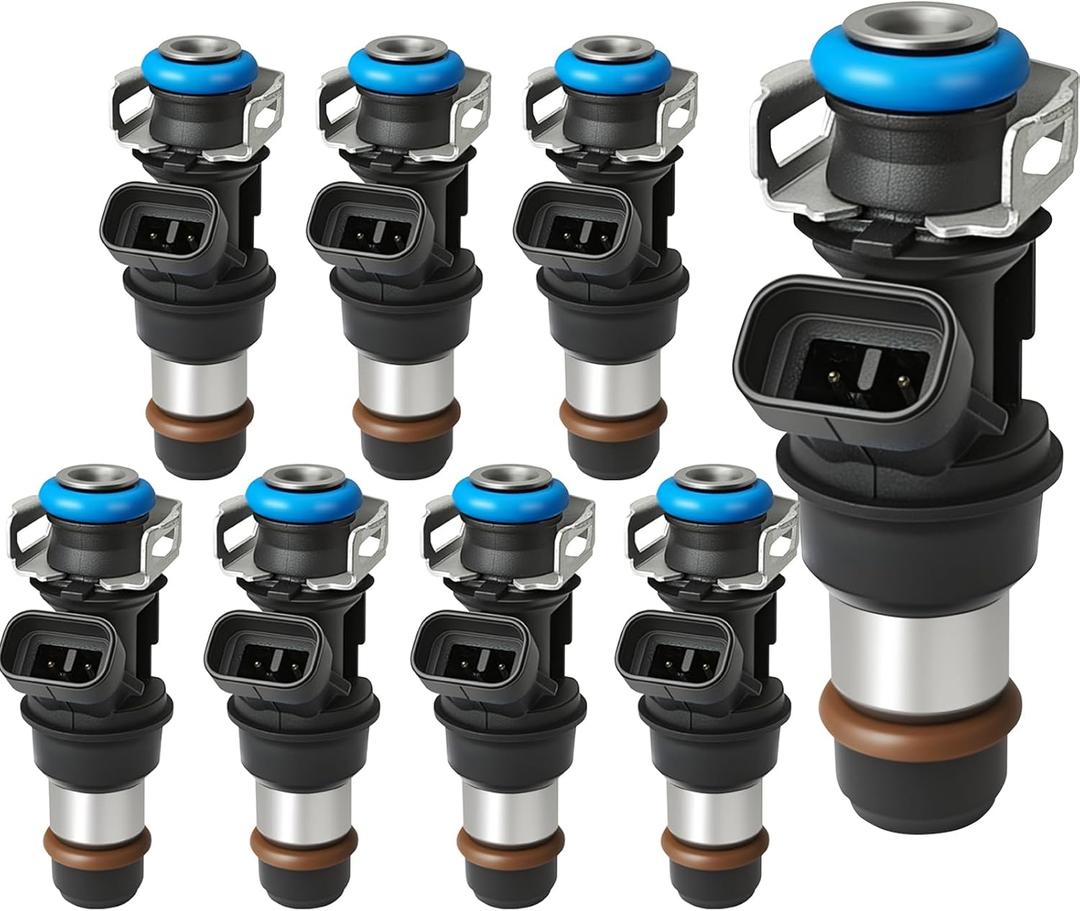 YLATG Fuel Injectors for Chevy Silverado 1500 2500 HD 3500 Tahoe FJ315 Injectors,For GMC Sierra Yukon Savana, For Cadillac Escalade For Buick Rainier 4.8L 5.3L 6.0L 2001-2006 17113553 (8pcs)