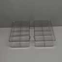 2 Pack The Lakeside Collection Adjustable 8-Compartment Storage Container