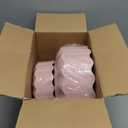 YOUBET 100PCS Pink Scalloped Plastic Plates - Heavy Duty Pink Disposable Fancy Hard Plates Include 50 Dinner Plate, 50 Dessert Plate, for Wedding & Party Valentines Day