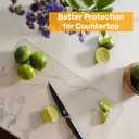 Acrylic cutting board with counter lip, 24 x 18 clear cutting board for countertop, one of the game-changing kitchen essentials, the non-slip cutting boards for kitchen by Moooope (Clear, X-Large)
