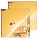 Enoin 2pcs 12 x 12 inch Gold Acrylic Sheet - Cut to Size Plexiglass Sheets 1/8 inch Thick, Small Wall Mirrors for Wall Decor DIY Craft Acrylic Sign
