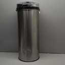 iTouchless 50 Liter / 13 Gallon Sensor Kitchen Trash Can with Odor Filter  Slim Round White Stainless Steel Automatic Garbage Recycling Bin for Home, Office, Business, Garage