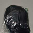 Fanway&EC Women's Long Sleeve V Neck Blouses Babydoll Tie Front Shirts Ruffle Hem Casual Crop Tops (Large, Black)