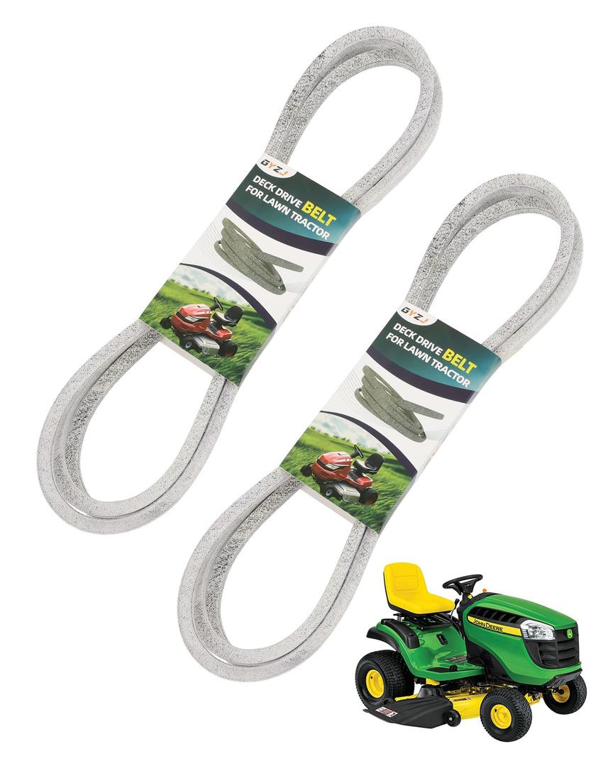 42 inch Lawn Mower Deck Belt for John Deere GX20072 GY20570 Compatible with John Deere 102 105 L100 L105 D100 D110 D120 D130 X110 X125 X145 E100 E110 E120 LA105 LA110 LA115 (1/2" x 104")，2 Pack