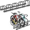 Ultrawall Bike Storage Rack for Garage, 5 Bikes Floor Bike Stand, Bicycle Parking Holder Stand for Indoor/Outdoor, Fit 22-28" Wheel Tire Width 2.1"
