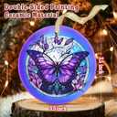 Butterfly Ceramic Ornament - Christmas Tree Decor - Butterfly Lovers Gift