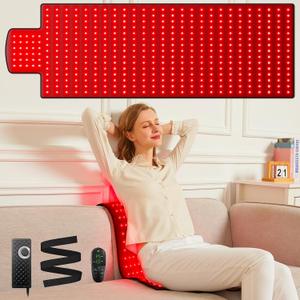 Red Light Therapy Mat, 40" x 16.5" Infrared Red Light Therapy Pad for Back Shoulder Legs Knees, 660nm & 850nm, 3 in 1 420 LEDs Infrared Light Therapy for Body Pain Relief, Muscle Recovery