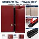 Lounsweer 6 Pack PVC Bathroom Privacy Strip, 29.5 x 0.3 x 1.4 Inch, Black
