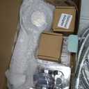 KLLEYNA Shower Head Hose Attachment for Sink/Tub Faucet - ON/OFF Jets Sprayer for Dog Wash/Bathtub Cleaning/Baby Bath/Hair Rinse, Tap Extender Water Nozzle for Bathroom Kitchen Utility Garden Basement